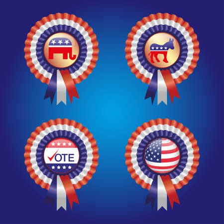 Vote for America ribbonのイラスト素材