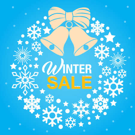winter Sale backgroundのイラスト素材