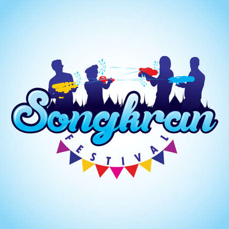 Songkran Festivalのイラスト素材