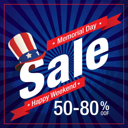 Memorial day saleのイラスト素材