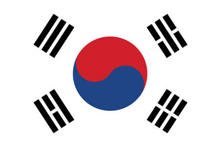Vector image of South Korea Flagのイラスト素材