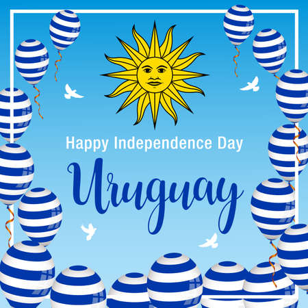 Vector Illustration independence day of Uruguayのイラスト素材