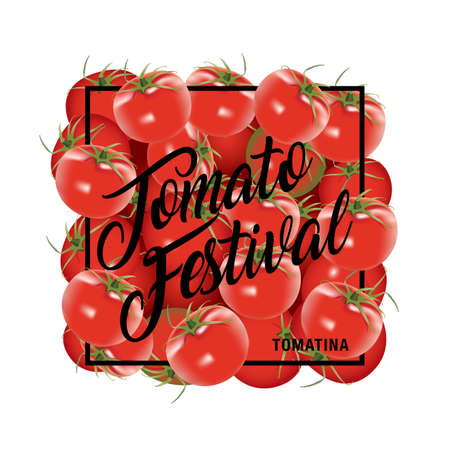 Tomato festival banner.のイラスト素材