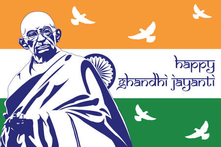 Gandhi Jayanti background vector illustrationのイラスト素材