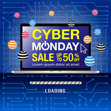 Cyber Monday backgroundのイラスト素材