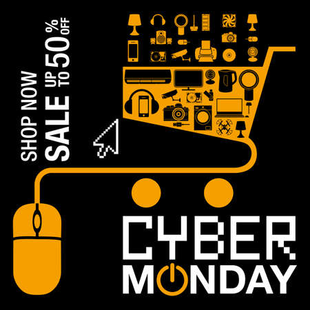 Cyber Monday backgroundのイラスト素材