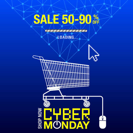 Cyber Monday vector backgroundのイラスト素材