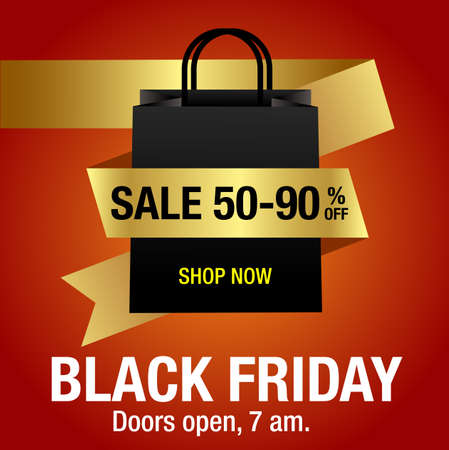 black friday sale bannerのイラスト素材