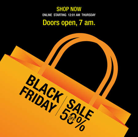 black friday sale bannerのイラスト素材