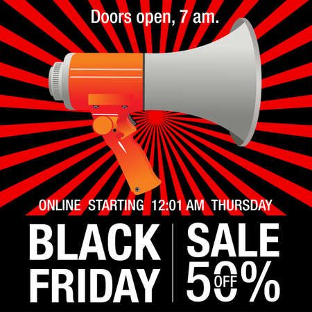 black friday sale bannerのイラスト素材