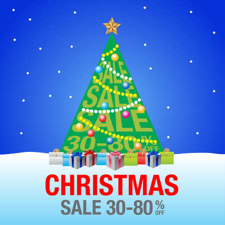 Christmas Sale backgroundのイラスト素材