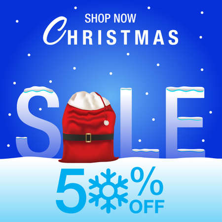 Christmas Sale background Vector illustration.のイラスト素材
