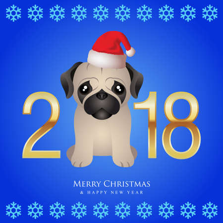 Illustration for Christmas and Happy New Year greeting card design.のイラスト素材