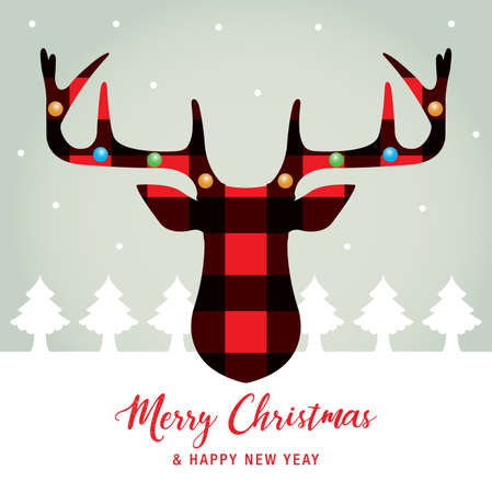 Vector illustration for Christmas and Happy New Year greeting cardのイラスト素材