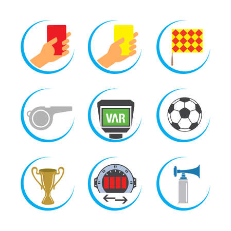 Soccer Icon Set, Football Icon Set, Soccer Vector Icon Setのイラスト素材