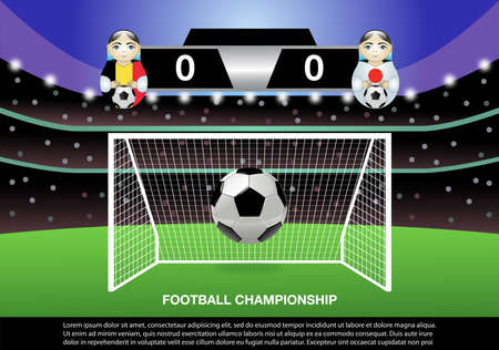 football championship background, Soccer football background, vector illustrationのイラスト素材
