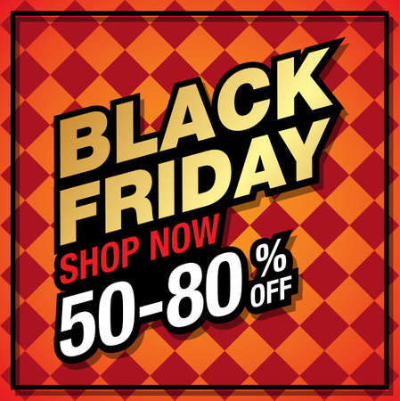 Black Friday Sale Banner Template. Vector Illustration.のイラスト素材