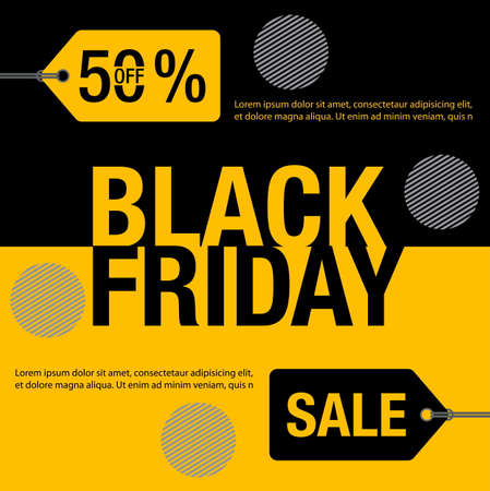 Black Friday Sale background. Black friday sale banner design. vector illustrationのイラスト素材