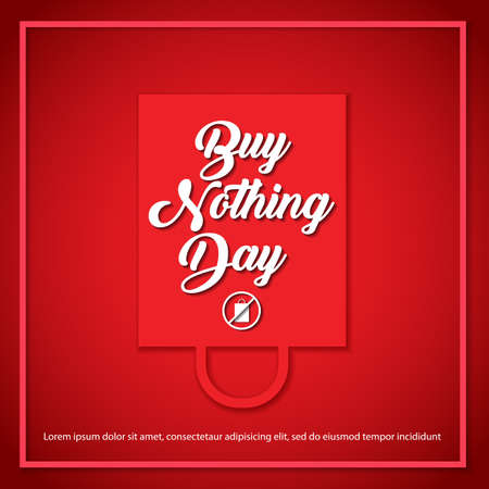 Buy nothing day concept. Buy Nothing Day banner design. Vector illustrationのイラスト素材