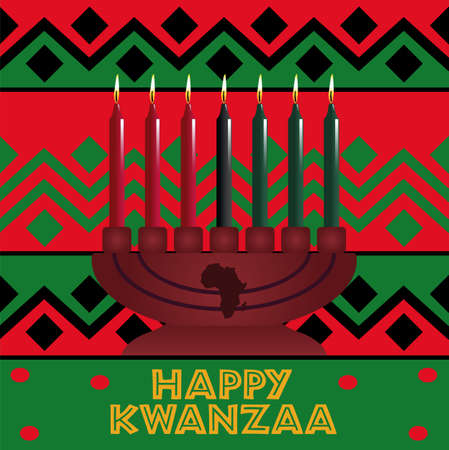 Happy Kwanzaa holiday background. African American cultures festival. Vector illustrationのイラスト素材