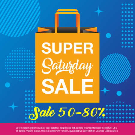 Super Saturday sale background. Super Saturday sale banner design. vector illustrationのイラスト素材