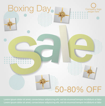 Boxing Day Sale background. Boxing Day sale banner design. vector illustrationのイラスト素材