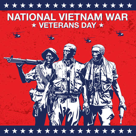 National Vietnam War Veterans Day Banner Vector Illustrationのイラスト素材
