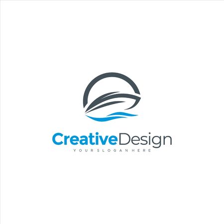 Speed boat Vector logo template Design Best Collectionのイラスト素材