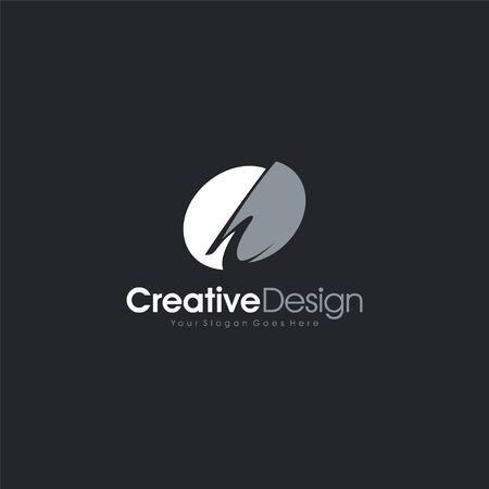 Initial H Letter H simple, clean and elegant logo with infinity sign Creative Designのイラスト素材