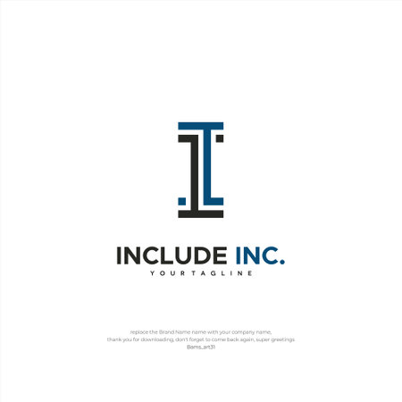 I i letter with simple shape icon logo design Premium Design Modern and Creative logo design inspiration vector illustrationのイラスト素材