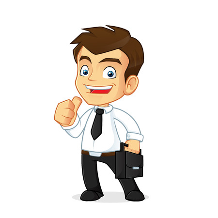 Cartoon illustration of a businessmanのイラスト素材
