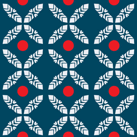 Japanese pattern seamless abstract red dot tile background