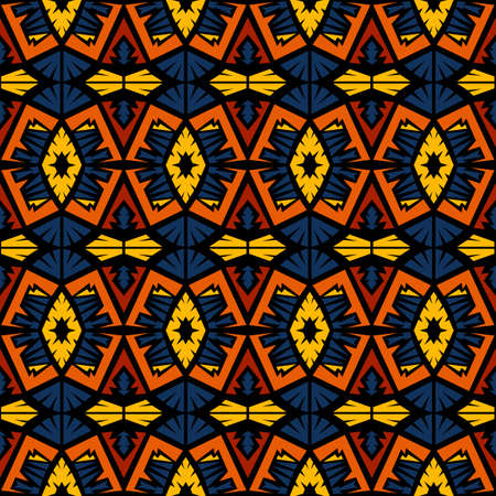 Seamless doodle vector ethnic tribal texture background. Boho chic style pattern.