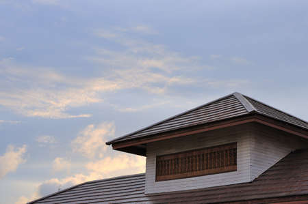 The gable at the public park for sunset