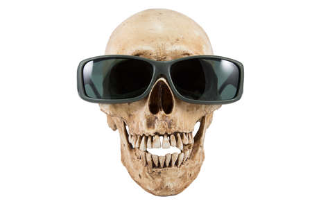 Isolated skull with sunglasses