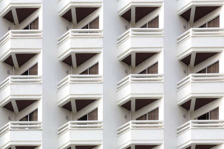 pattern of balcony on modern buildingのeditorial素材