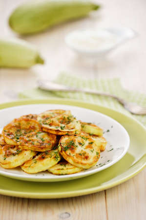 Fried zucchiniの写真素材