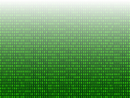 Vector: Information Overload Background, Technology Shining Illustration, Green Backdrop.のイラスト素材