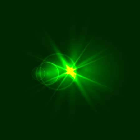 Vector Green Sparkle, Energy Concept, Shining Illustration, Bright Glare.のイラスト素材
