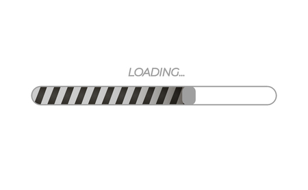 Vector Loading Bar, Black and White Illustration, Web Icon Template, Gray Color.