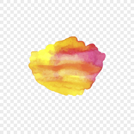 Vector Watercolor Spot Isolated on Light Transparent Background, Colorful Paint Spot, Gradient Color.のイラスト素材