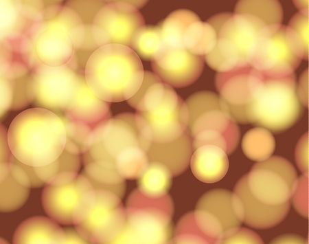 Vector Abstract Blur Background, Shining Illustration, Light Yellow Glittering Backdrop, Glowing Bokeh Circles.のイラスト素材
