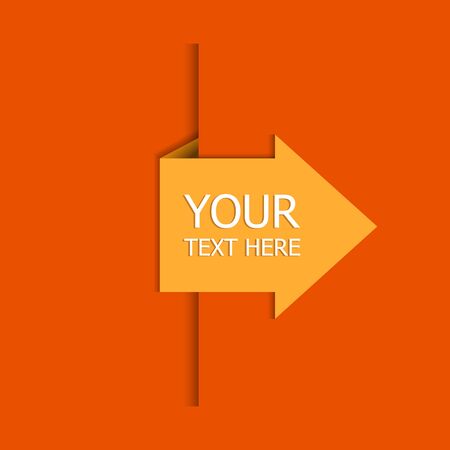 Vector Design Element, Bright Paper Arrow, Frame Template, Geometric Bookmark, Colorful Illustration.のイラスト素材