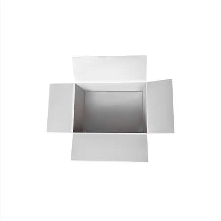Vector white box isolated, empty box, design element.