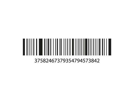 Vector Bar Code Isolated on White Background, Black Lines, Code Scan Concept, Identifying Process,...