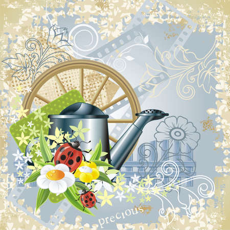 country garden attributes のイラスト素材