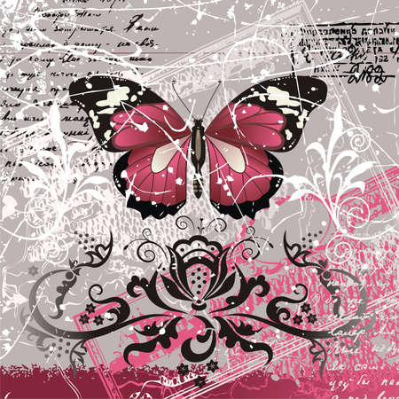 background with butterfly のイラスト素材