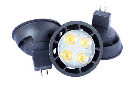 LED lamp isolated on white backgroundの写真素材