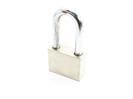 Padlock isolated on white backgroundの写真素材