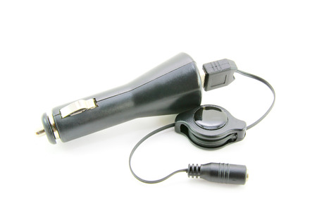 Accessories charger battery mobile phone in carの写真素材